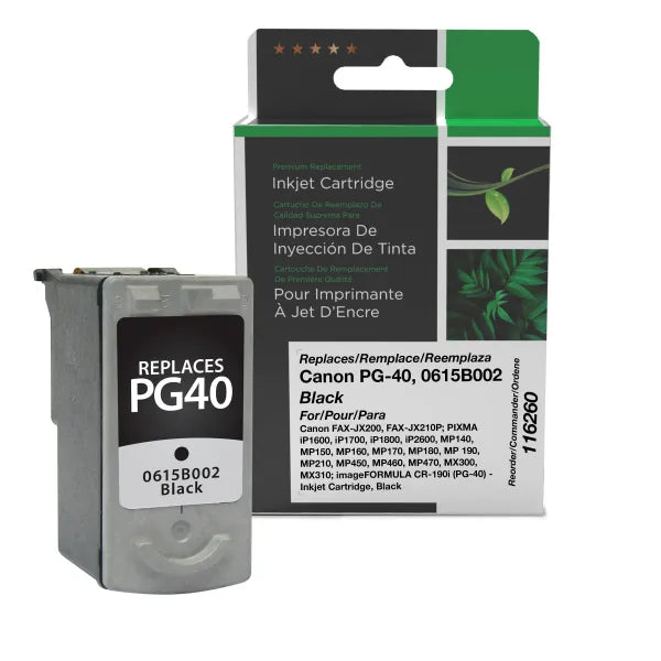 Remanufactured PG-40 Inkjet Cartridge
