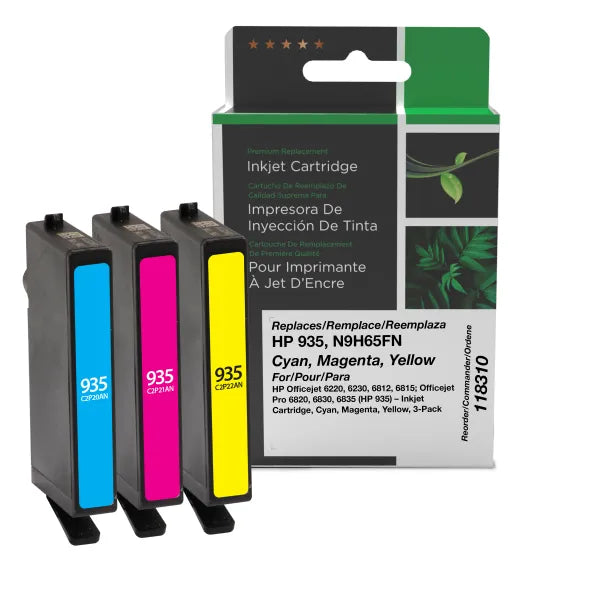 Remanufactured HP935 Ink Cartridges 3PK