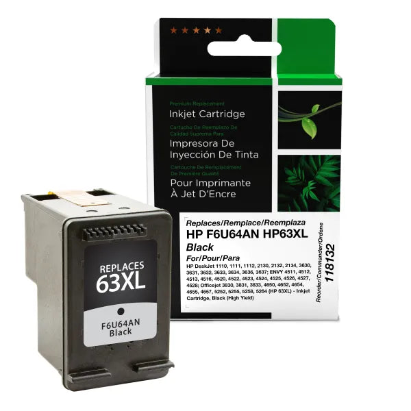 Remanufactured 63XL Ink Cartridge