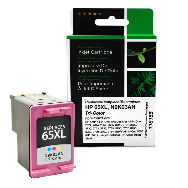 Remanufactured HP 65XL Inkjet Cartridge