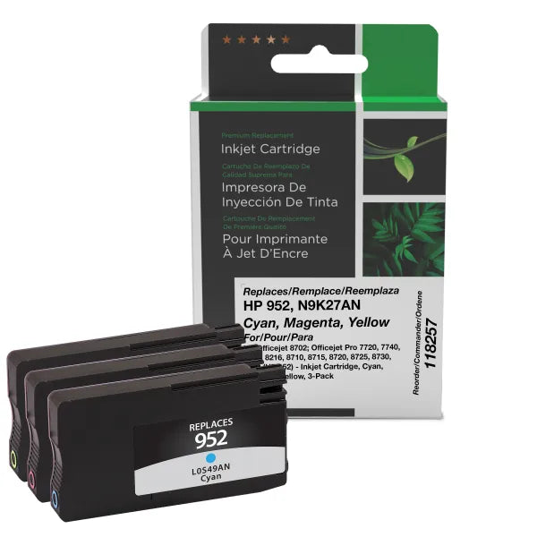 Remanufactured HP 952 Ink Cartridges 3PK