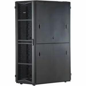 Panduit FlexFusion Rack Cabinet - For PDU, Server, Network Equipment, Data Center, IT Equipment - 45U Rack Height - Black - Steel - 2500 lb Dynamic/Rolling Weight Capacity - 3500 lb Static/Stationary Weight Capacity