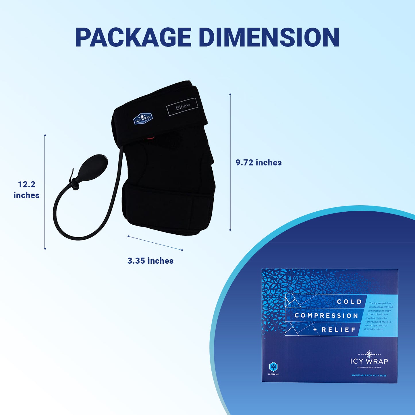 Icy Wrap Cold Pack Compression Wrap for Elbow and Arm