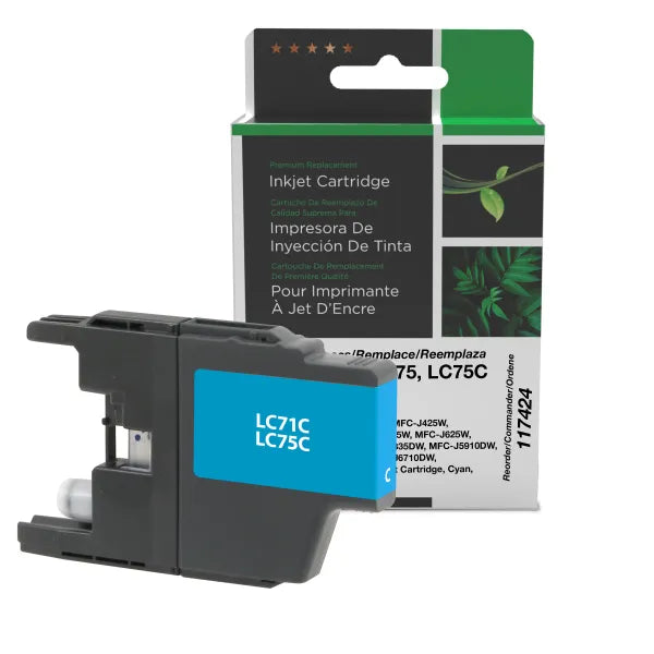 Reman Brother LC75C Inkjet Cartridge