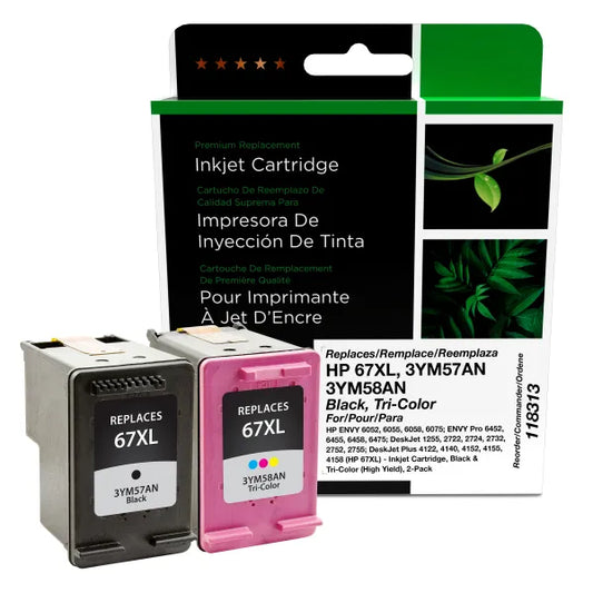Reman HY HP67XL Ink Cartridges 2-Pack
