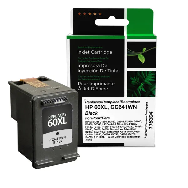 Remanufactured HP 60XL Inkjet Cartridge