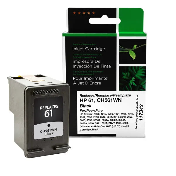 Remanufactured HP 61 Black Ink Cartridge