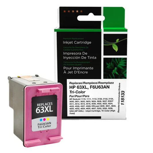Remanufactured HP 63XL Inkjet Cartridge