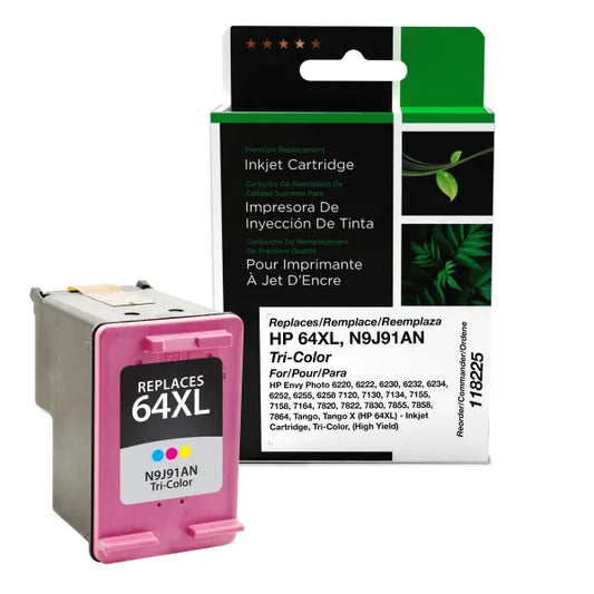Reman HY HP 64XL Tri-Color Ink Cartridge