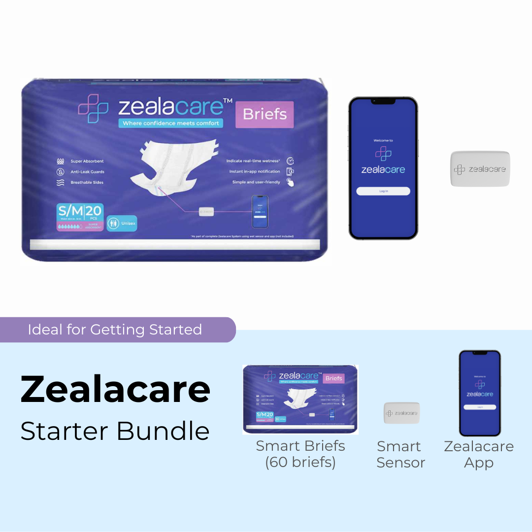 SMART Adult Size Briefs Diapers STARTER BUNDLE Sensor and Adult Size Diapers Starter Kit